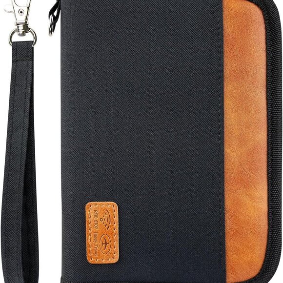 Passport Holder for Famliy Travel Wallet Passport Wallet Document RFID Blocking - Picture 1 of 7